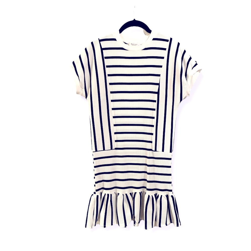 Striped Black & White Mini Dress Size S